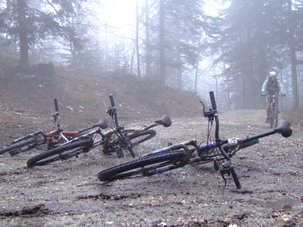 Arrivée de Benjamin au carrefour de Brudour (1333m).