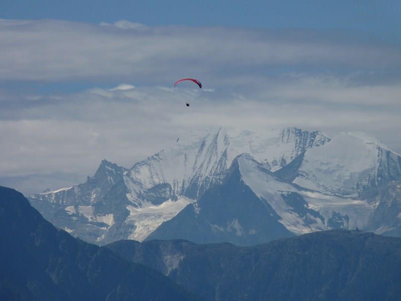 Parapentiste qui se promène Parapentiste qui se promène